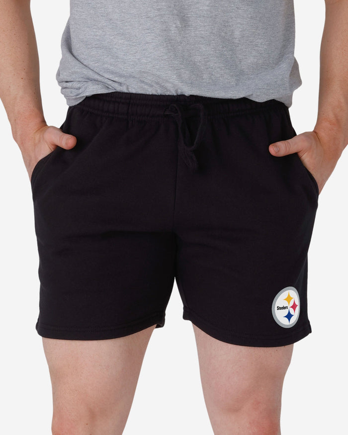 Pittsburgh Steelers Solid Fleece Shorts FOCO S - FOCO.com
