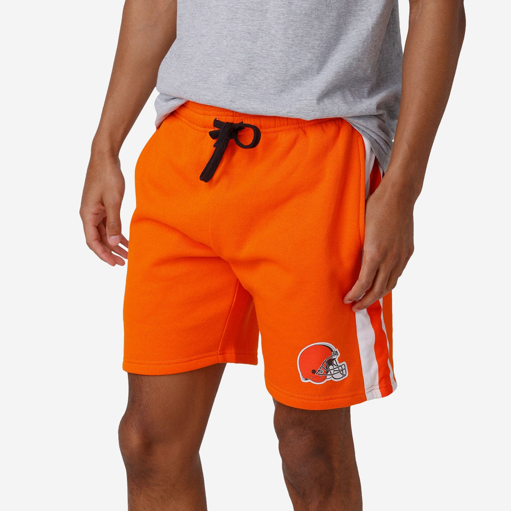 Cleveland Browns Side Stripe Fleece Shorts FOCO S - FOCO.com