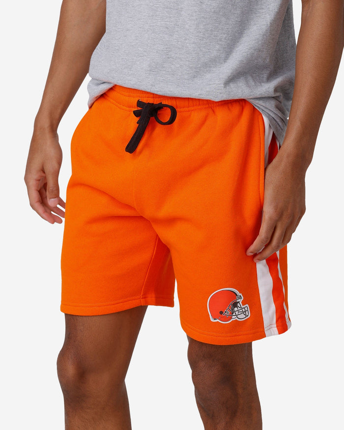 Cleveland Browns Side Stripe Fleece Shorts FOCO S - FOCO.com
