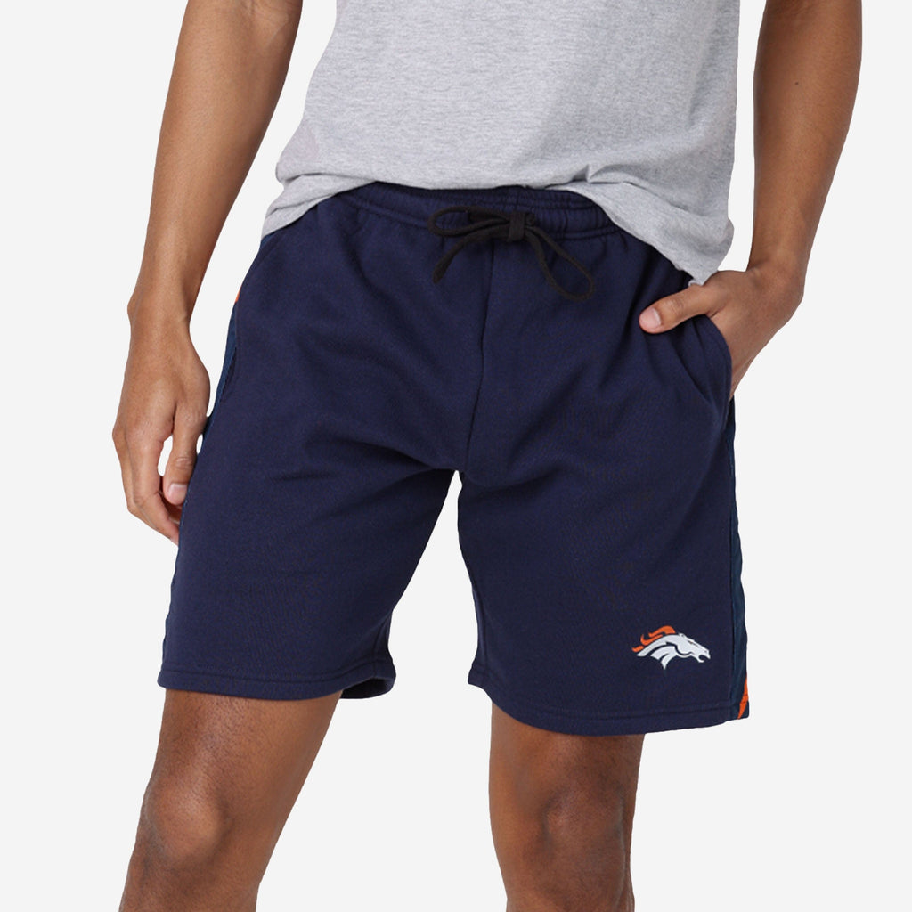 Denver Broncos Side Stripe Fleece Shorts FOCO S - FOCO.com