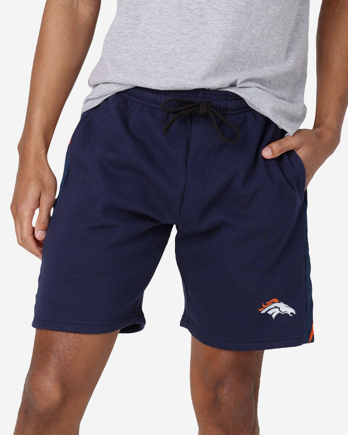 Denver Broncos Side Stripe Fleece Shorts FOCO S - FOCO.com