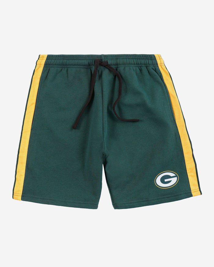Green Bay Packers Side Stripe Fleece Shorts FOCO - FOCO.com