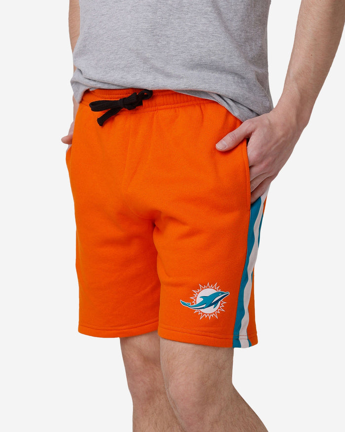 Miami Dolphins Side Stripe Fleece Shorts FOCO S - FOCO.com