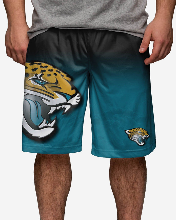 Jacksonville Jaguars Gradient Big Logo Training Shorts FOCO - FOCO.com