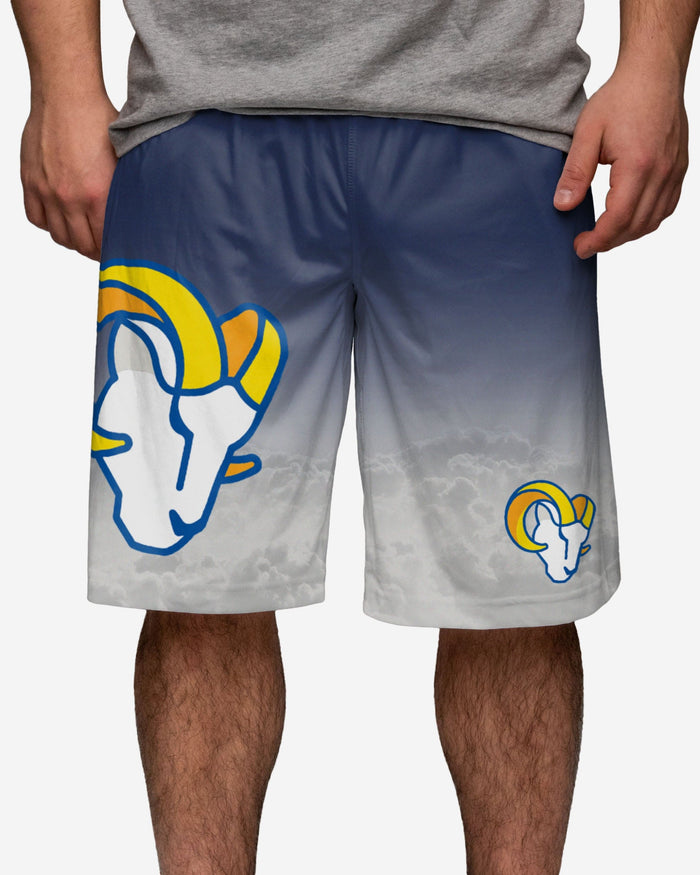 Los Angeles Rams Gradient Big Logo Training Shorts FOCO S - FOCO.com