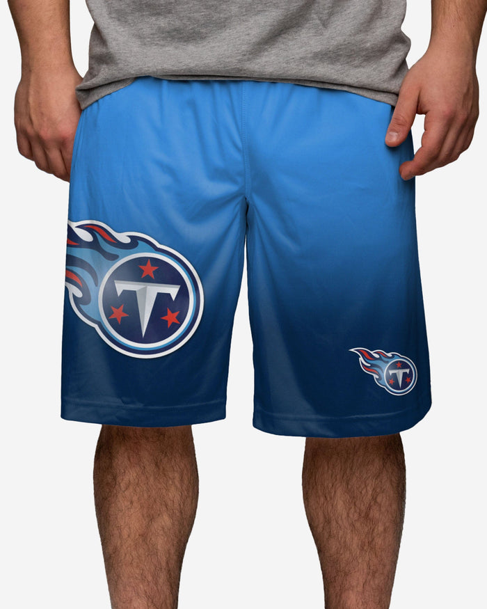 Tennessee Titans Gradient Big Logo Training Shorts FOCO S - FOCO.com