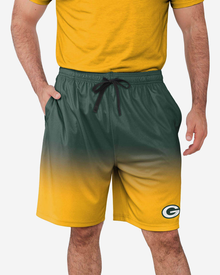 Green Bay Packers Game Ready Gradient Training Shorts FOCO S - FOCO.com