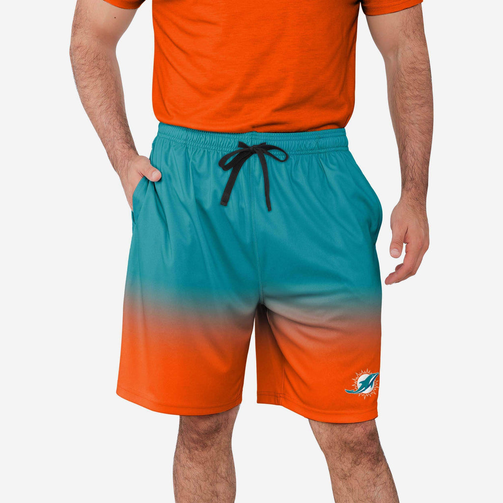 Miami Dolphins Game Ready Gradient Training Shorts FOCO S - FOCO.com