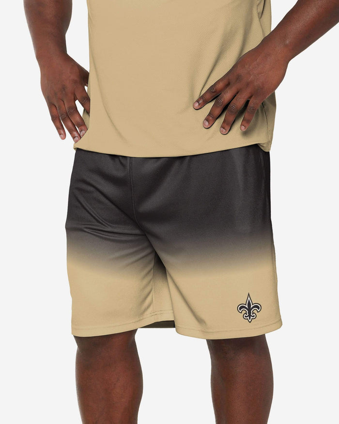 New Orleans Saints Game Ready Gradient Training Shorts FOCO S - FOCO.com