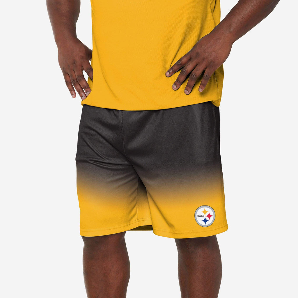 Pittsburgh Steelers Game Ready Gradient Training Shorts FOCO S - FOCO.com