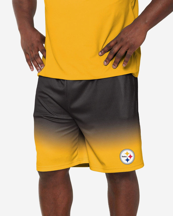 Pittsburgh Steelers Game Ready Gradient Training Shorts FOCO S - FOCO.com