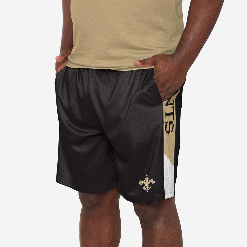 New Orleans Saints Side Stripe Training Shorts FOCO S - FOCO.com