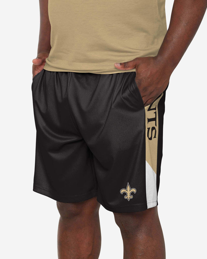 New Orleans Saints Side Stripe Training Shorts FOCO S - FOCO.com