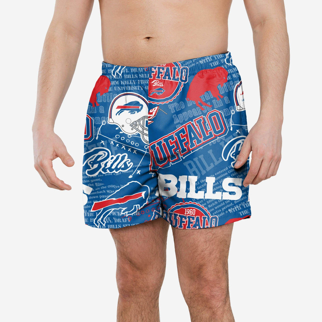 Buffalo Bills Logo Rush Swimming Trunks FOCO S - FOCO.com