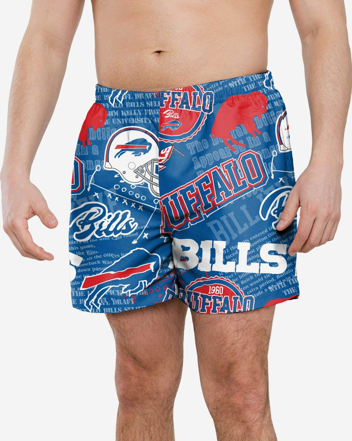 Buffalo Bills Logo Rush Swimming Trunks FOCO S - FOCO.com