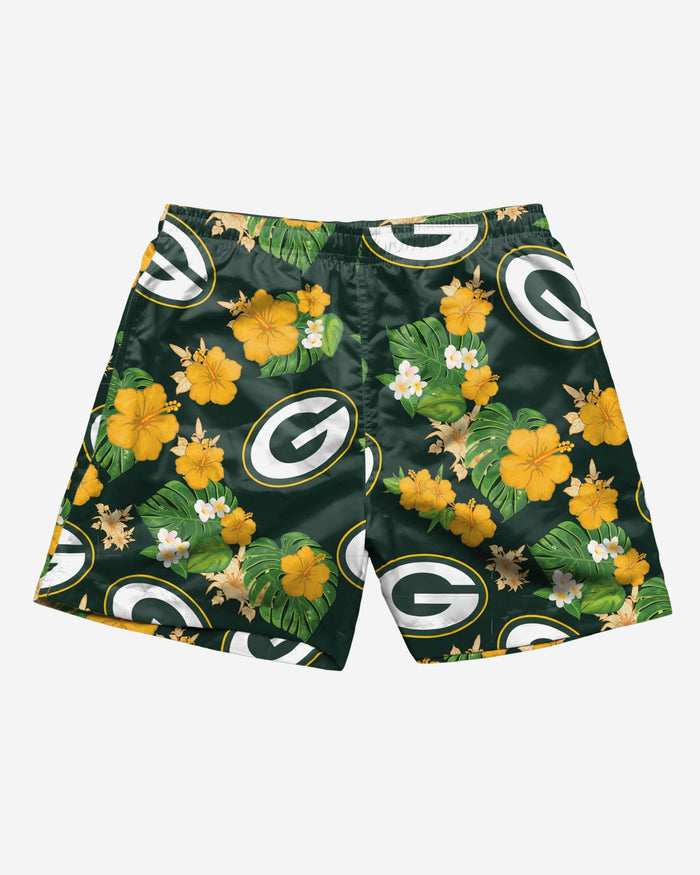 Green Bay Packers Floral Swimming Trunks FOCO - FOCO.com
