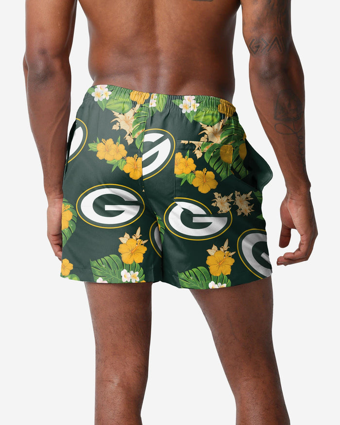 Green Bay Packers Floral Swimming Trunks FOCO - FOCO.com