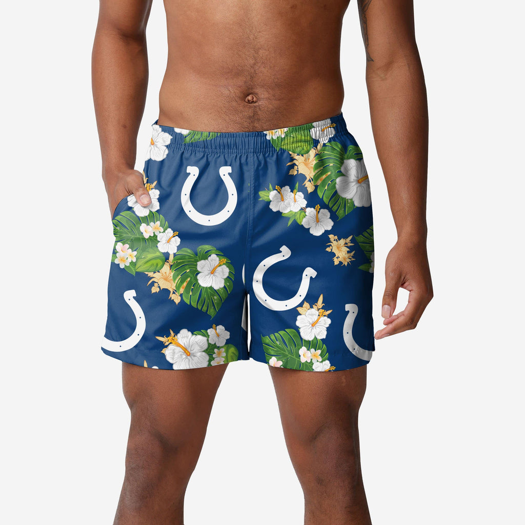 Indianapolis Colts Floral Swimming Trunks FOCO S - FOCO.com