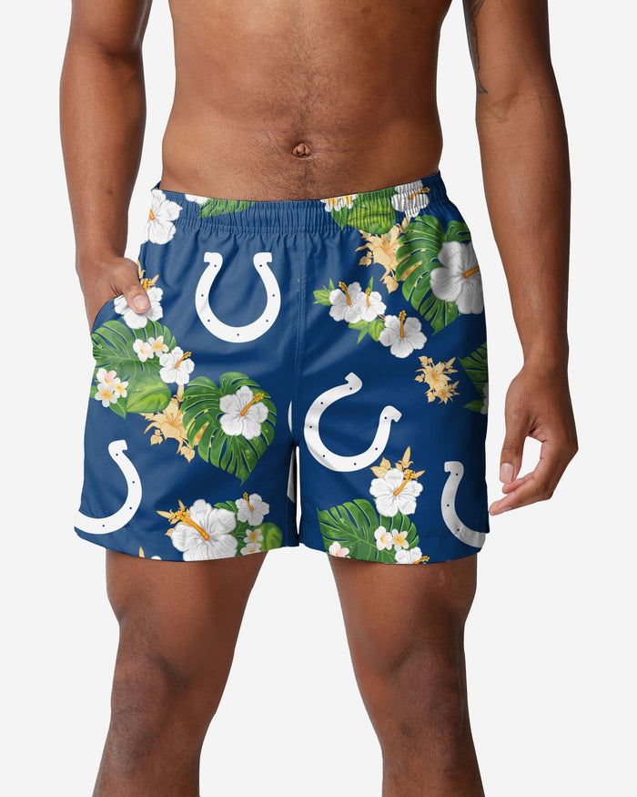 Indianapolis Colts Floral Swimming Trunks FOCO S - FOCO.com
