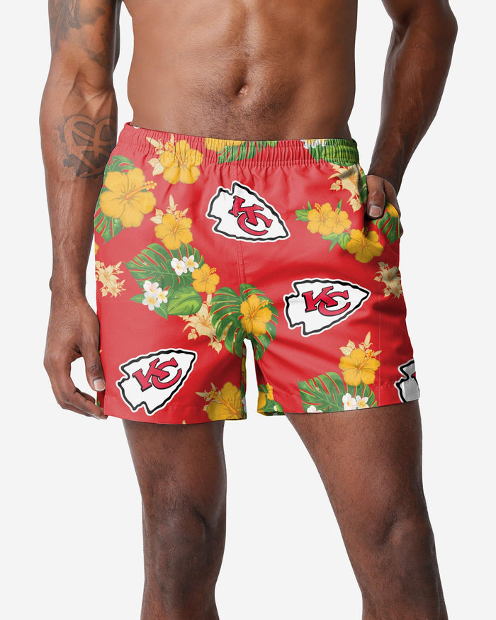 Kansas City Chiefs Floral Swimming Trunks FOCO S - FOCO.com