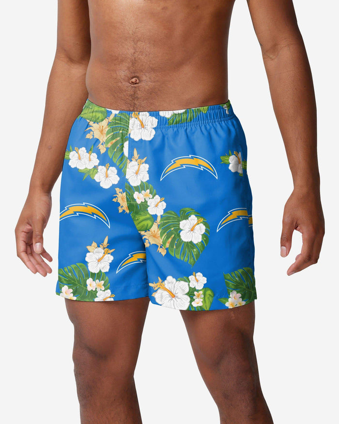 Los Angeles Chargers Floral Swimming Trunks FOCO S - FOCO.com