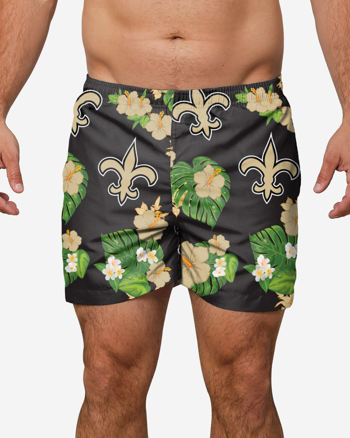 New Orleans Saints Floral Swimming Trunks FOCO S - FOCO.com