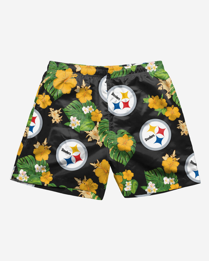 Pittsburgh Steelers Floral Swimming Trunks FOCO - FOCO.com