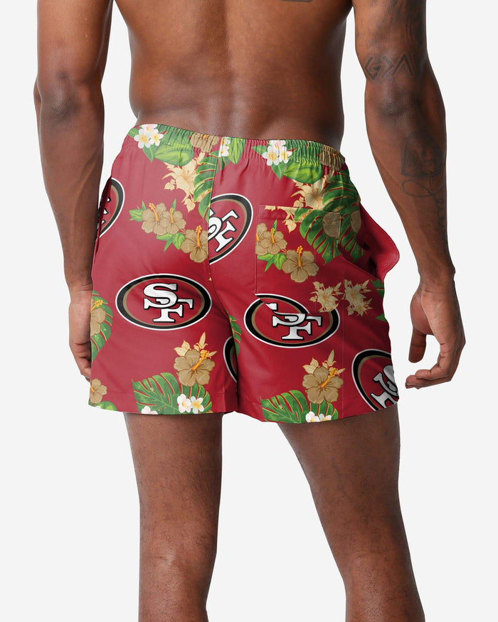 San Francisco 49ers Floral Swimming Trunks FOCO - FOCO.com