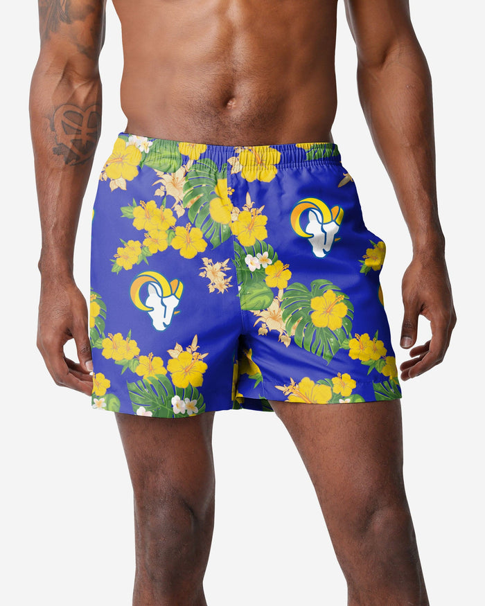 Los Angeles Rams Floral Swimming Trunks FOCO S - FOCO.com