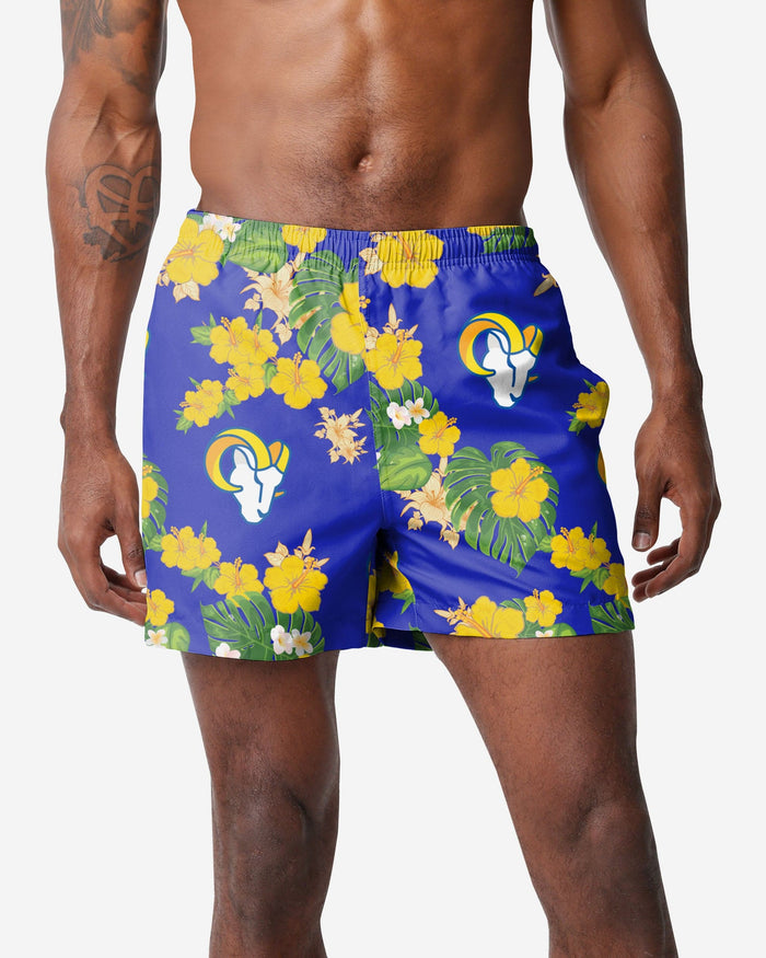 Los Angeles Rams Floral Swimming Trunks FOCO