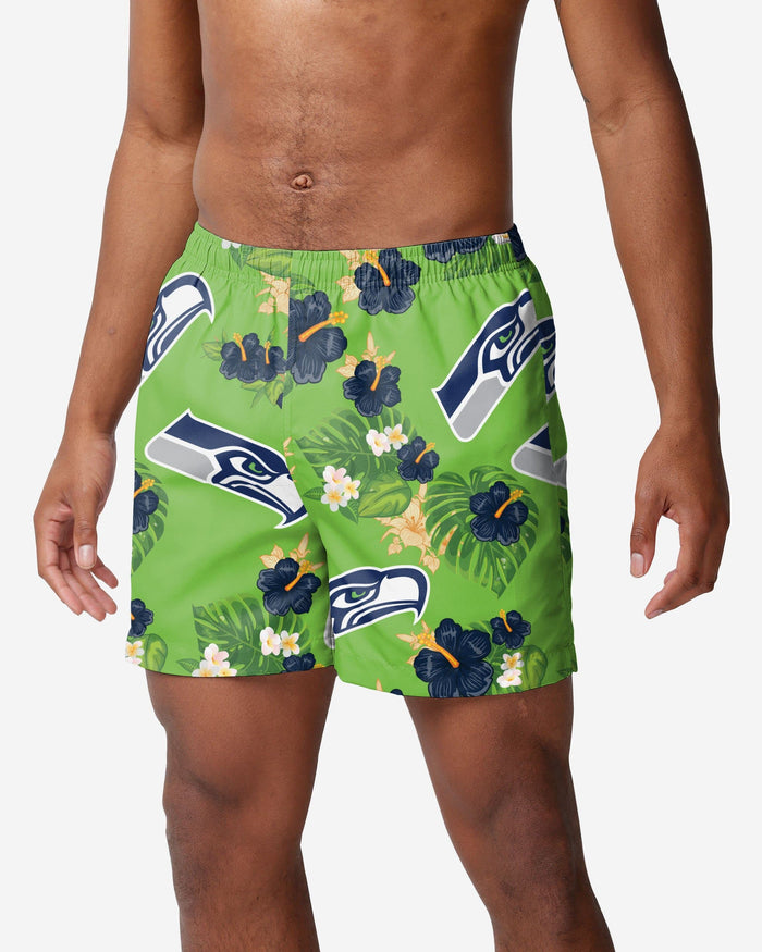 Seattle Seahawks Floral Swimming Trunks FOCO S - FOCO.com
