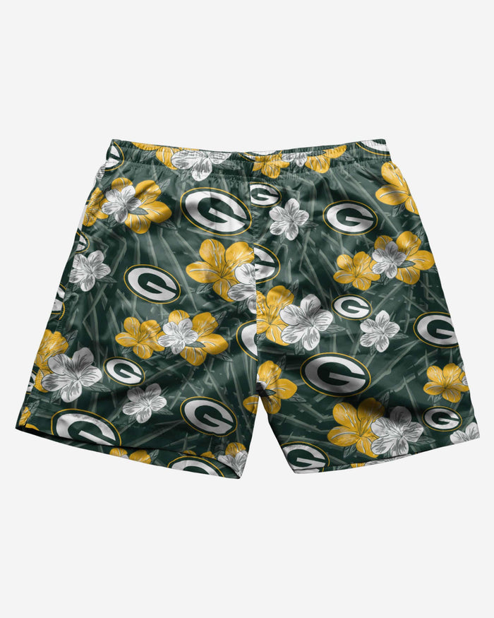 Green Bay Packers Hibiscus Swimming Trunks FOCO - FOCO.com