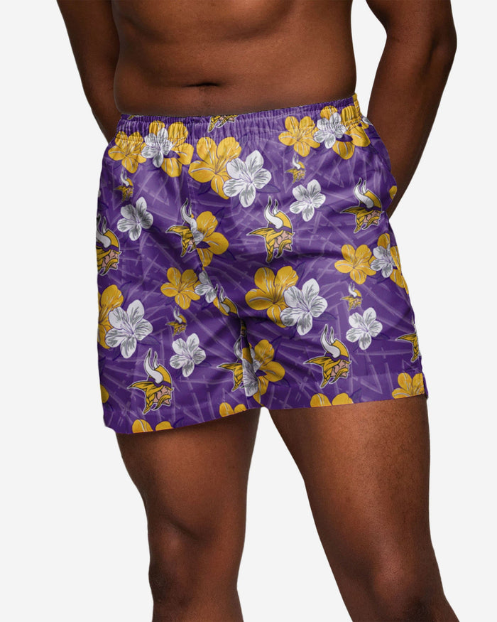 Minnesota Vikings Hibiscus Swimming Trunks FOCO S - FOCO.com