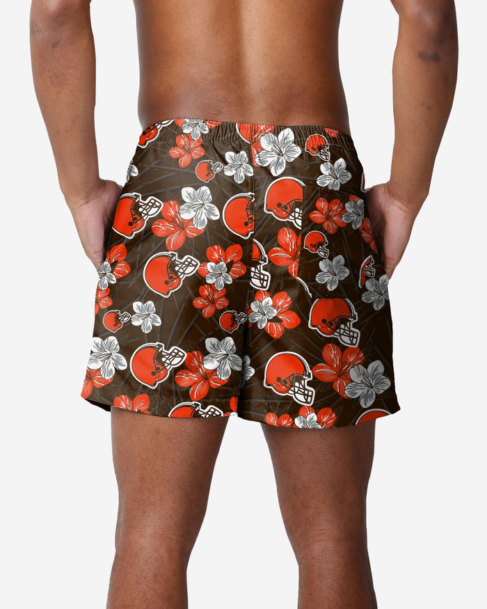 Cleveland Browns Hibiscus Swimming Trunks FOCO - FOCO.com