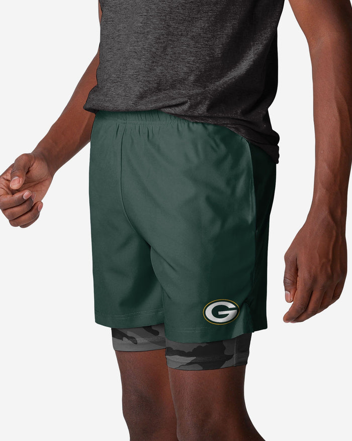 Green Bay Packers Team Color Camo Liner Shorts FOCO S - FOCO.com