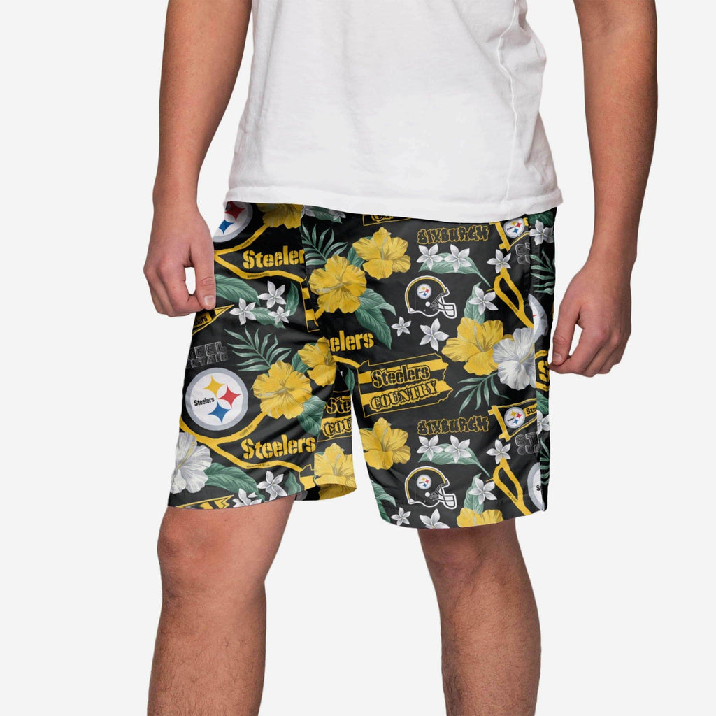 Pittsburgh Steelers City Style Swimming Trunks FOCO S - FOCO.com