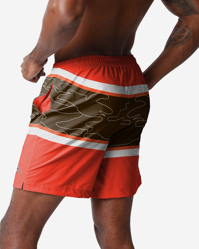Cleveland Browns Original Big Wordmark Swimming Trunks FOCO - FOCO.com