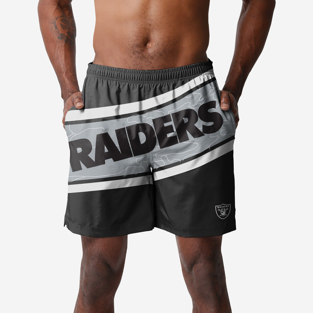 Las Vegas Raiders Big Wordmark Swimming Trunks FOCO S - FOCO.com