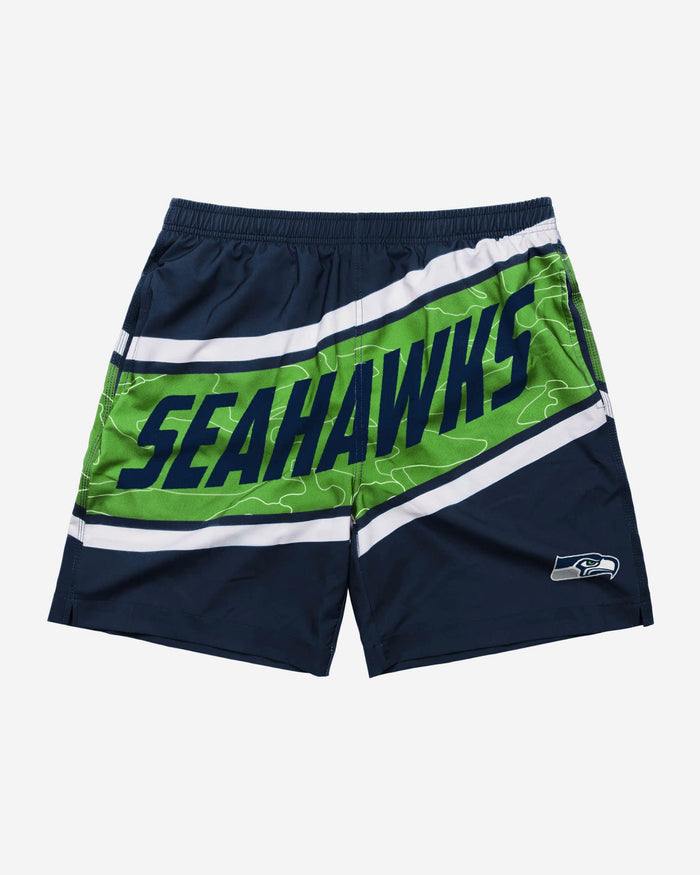 Seattle Seahawks Big Wordmark Swimming Trunks FOCO - FOCO.com