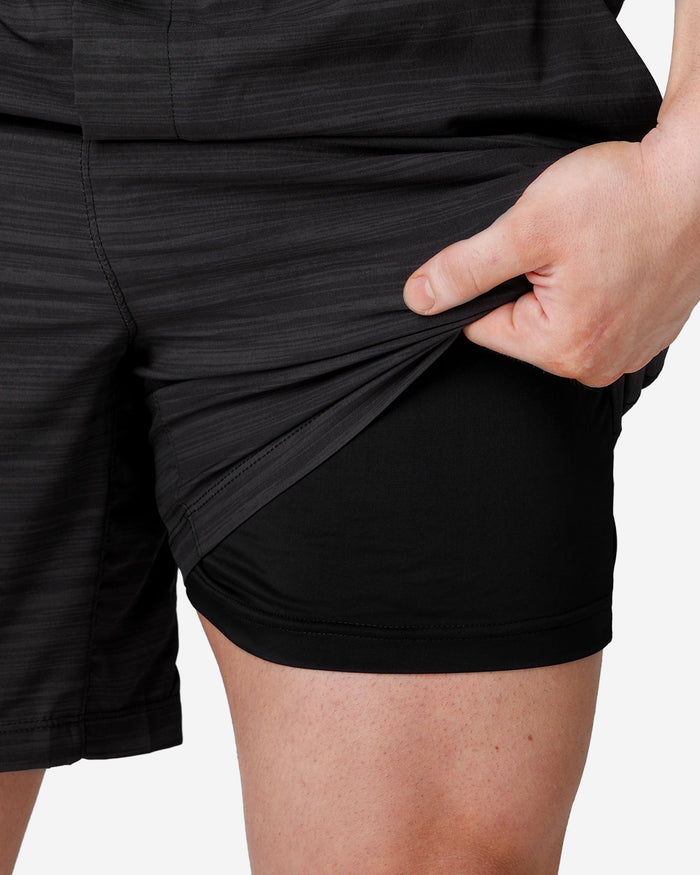 Cleveland Browns Heathered Black Woven Liner Shorts FOCO - FOCO.com