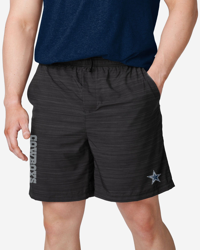 Dallas Cowboys Heathered Black Woven Liner Shorts FOCO S - FOCO.com