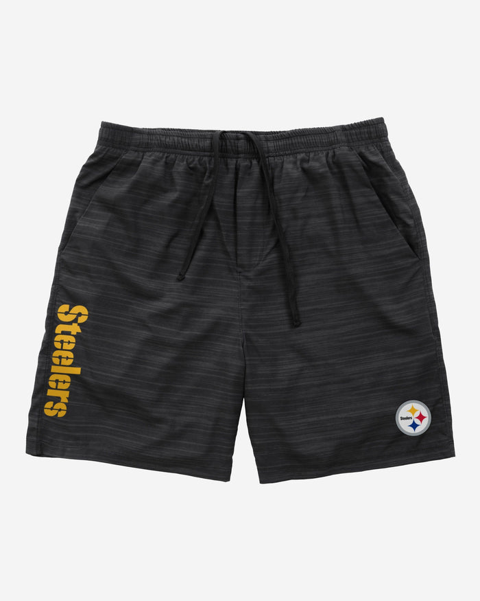 Pittsburgh Steelers Heathered Black Woven Liner Shorts FOCO - FOCO.com
