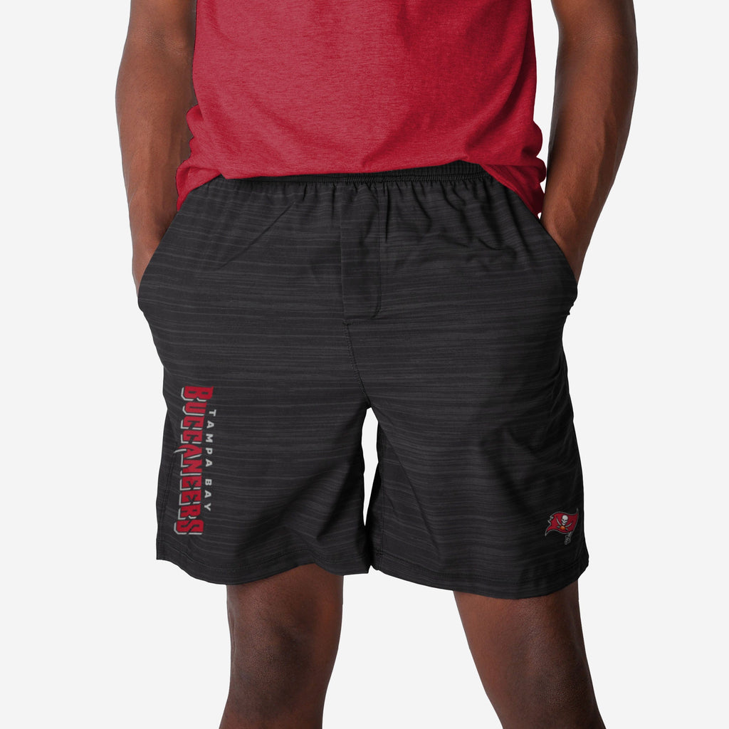 Tampa Bay Buccaneers Heathered Black Woven Liner Shorts FOCO S - FOCO.com