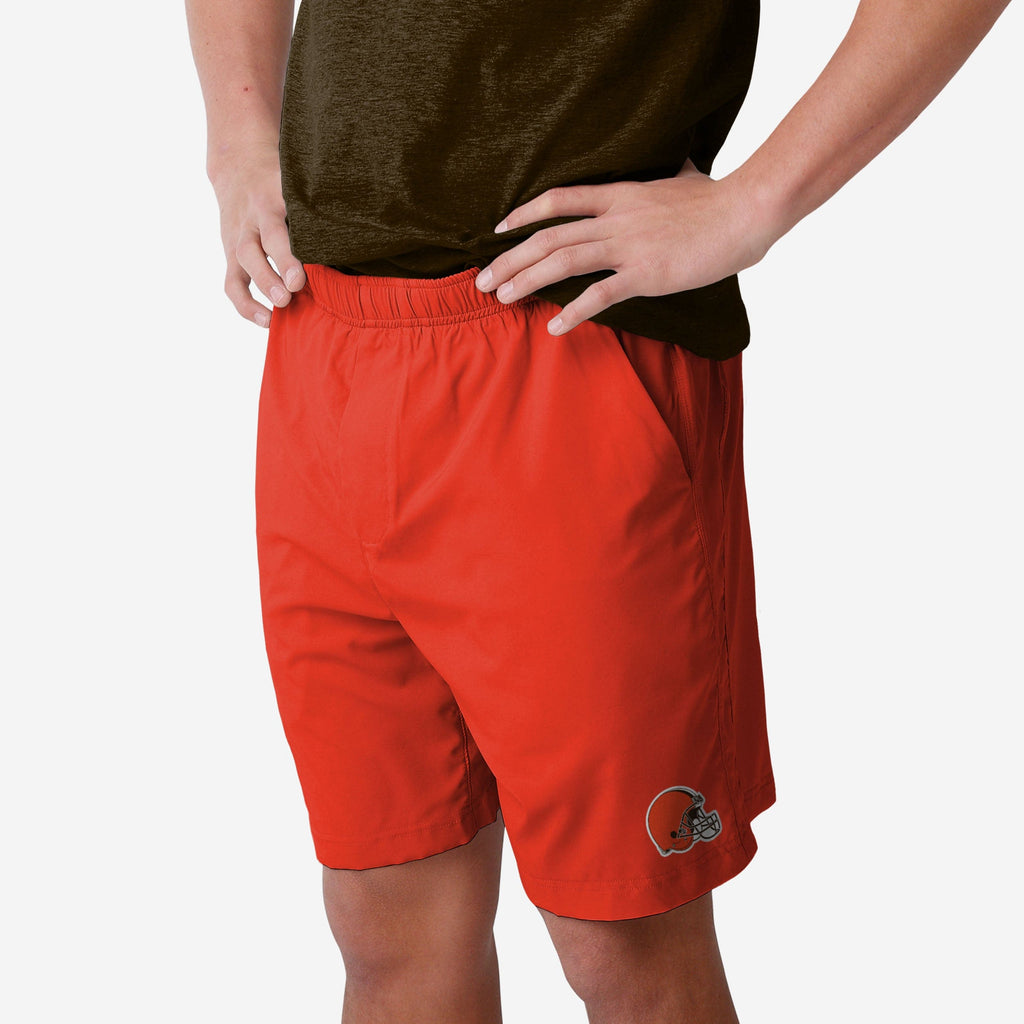 Cleveland Browns Solid Woven Shorts FOCO S - FOCO.com