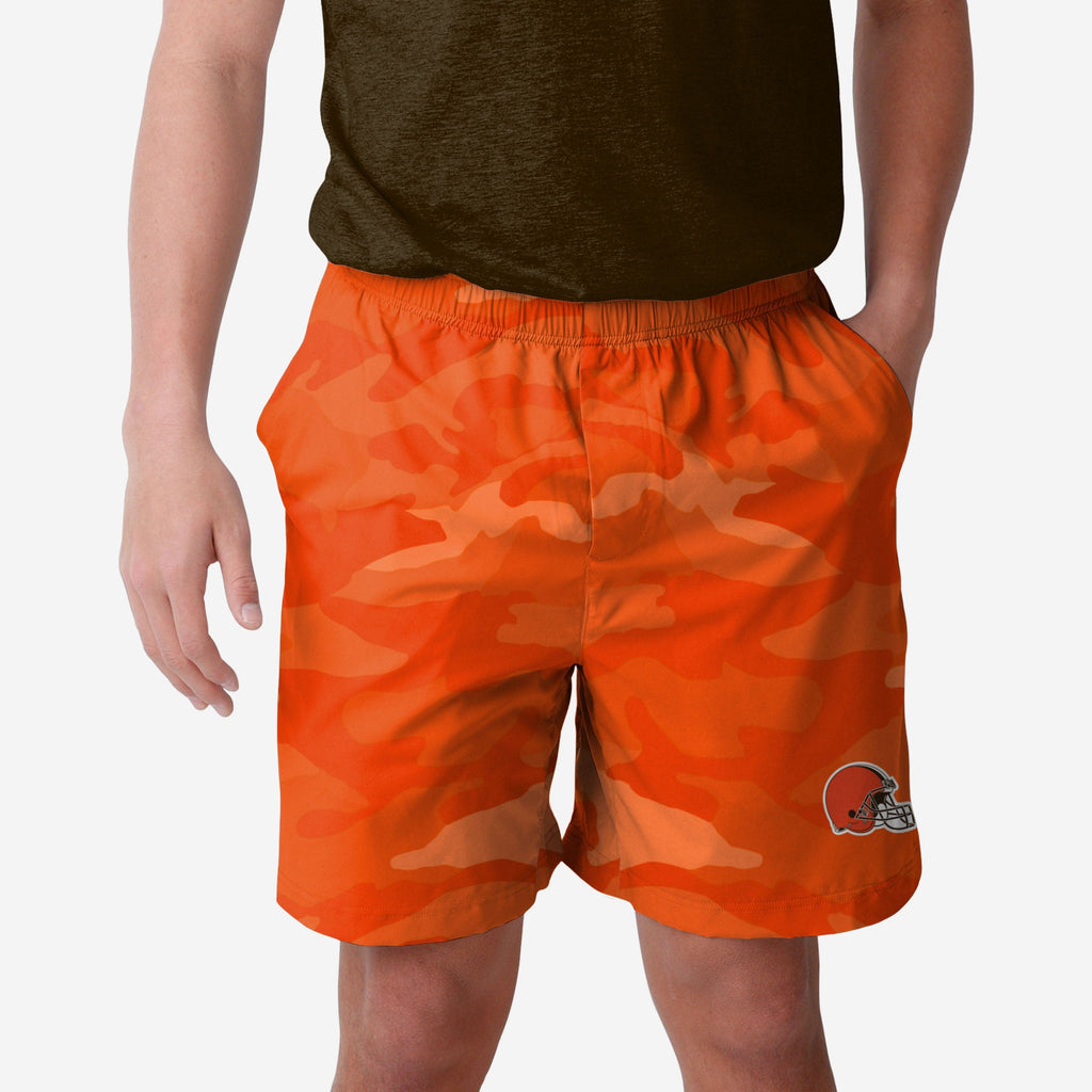 Cleveland Browns Tonal Camo Woven Shorts FOCO S - FOCO.com