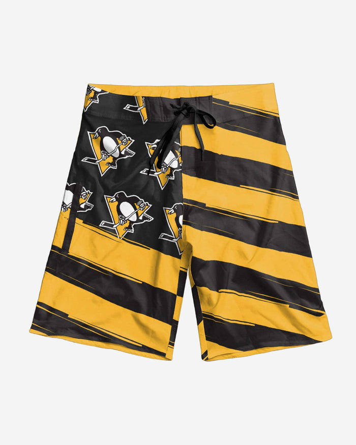 Pittsburgh Penguins Diagonal Flag Boardshorts FOCO - FOCO.com
