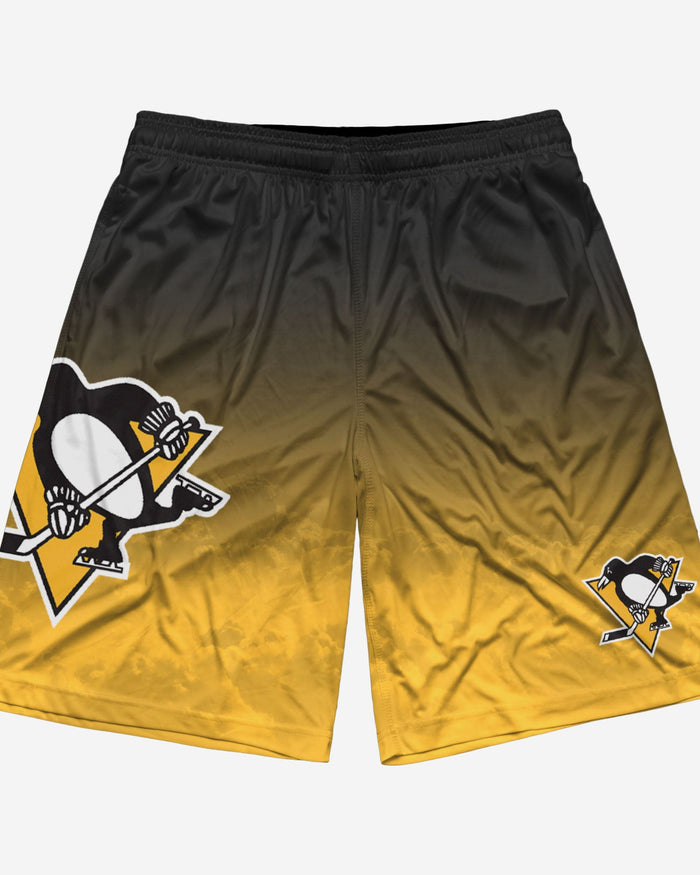 Pittsburgh Penguins Gradient Big Logo Training Shorts FOCO - FOCO.com