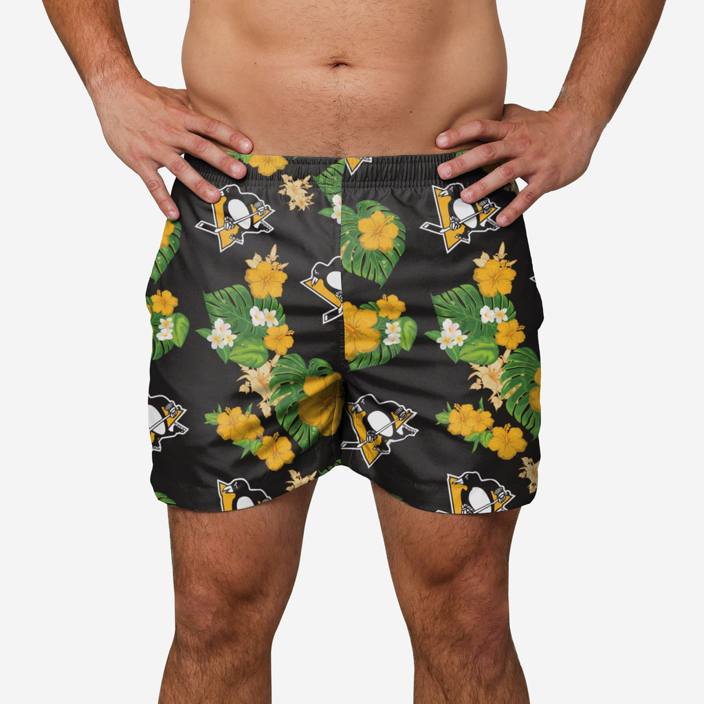 Pittsburgh Penguins Floral Swimming Trunks FOCO S - FOCO.com