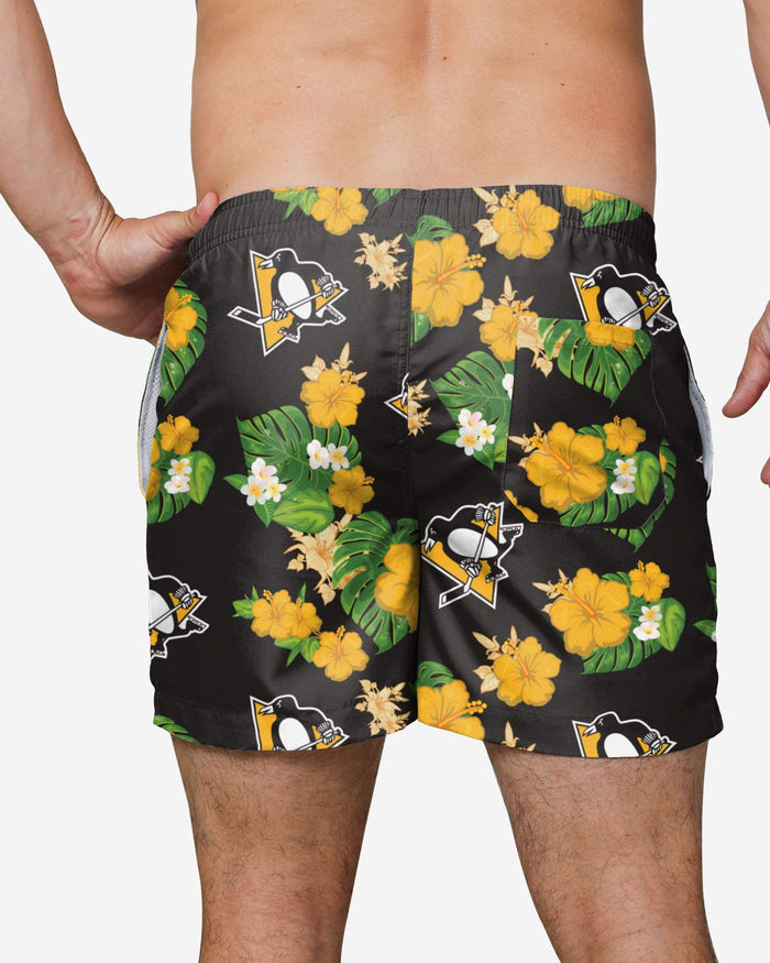Pittsburgh Penguins Floral Swimming Trunks FOCO - FOCO.com