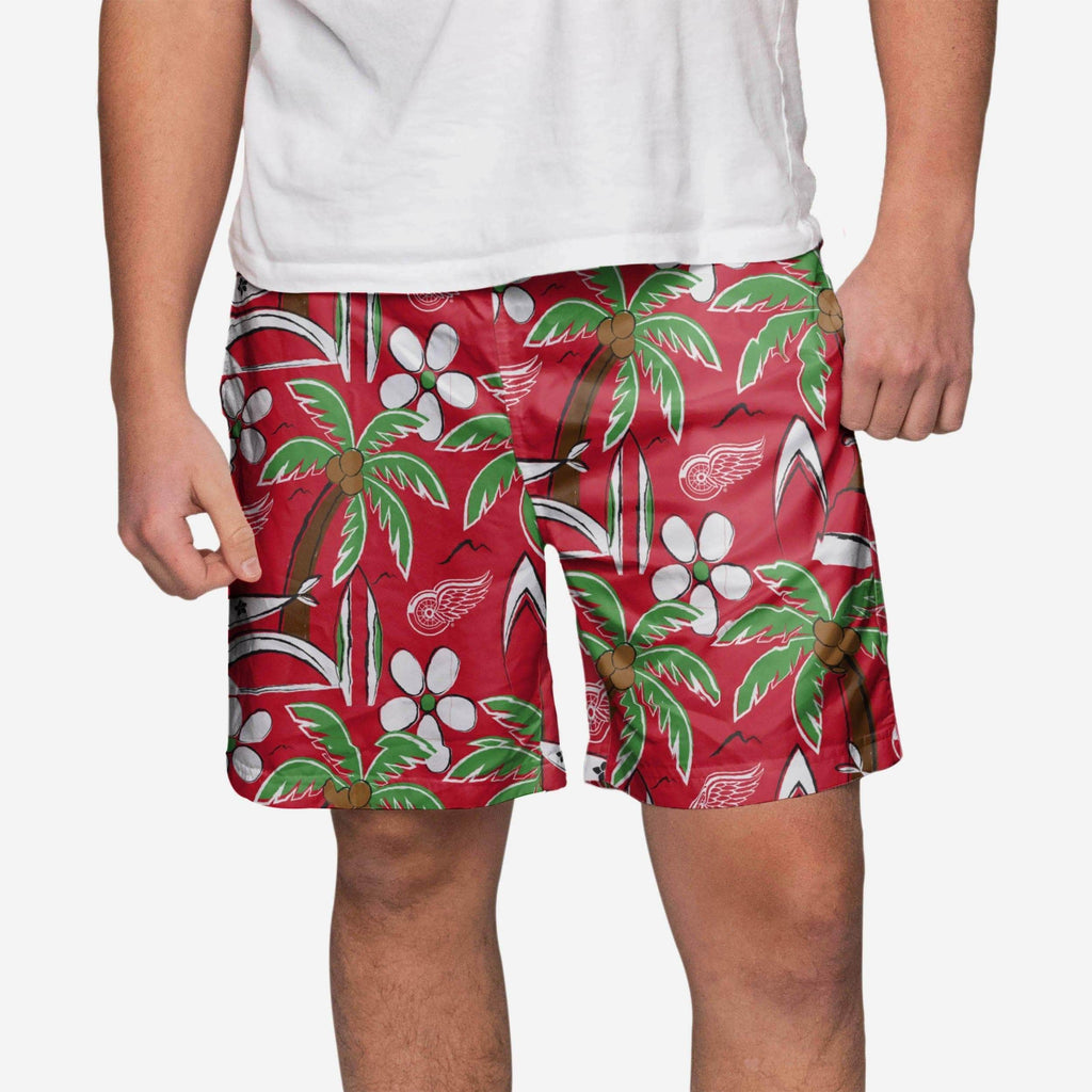 Detroit Red Wings Tropical Swimming Trunks FOCO S - FOCO.com